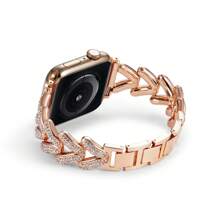 Nova pulseira de metal com strass de alta qualidade com orelha de trigo compatível com pulseiras de 38/40/41/42/44/45/46/49 mm Pulseira de relógio I Pulseira de relógio I Pulseira de relógio I Ultra/S10/9/8/7/6/5/4/3/2/1