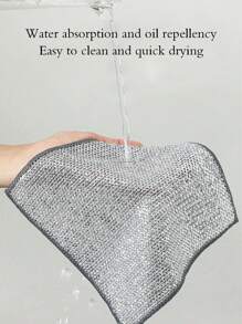 30pcs Multipurpose Steel Wool Cleaning Pads, Scratch-Resistant Scouring Pads For Cookware, Double-Layer Steel Wool Cleaning Cloth For Tableware, Time-Saving Kitchen Wet Wipes Cleaning Mat