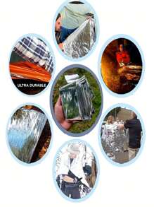 1pc Emergency Thermal Blanket - Multi-Functional Outdoor Survival Tool