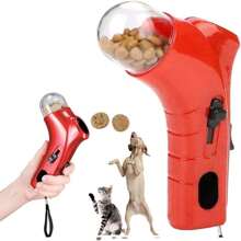 Cat Treat Shooter Gun, Handheld Interactive Pet Training Feeder, Pet Snack Slinger For Exercise Training, Fun Food Dispenser Guns Toy, Cats Dog Food Shooter Launchers For Indoor Outdoor