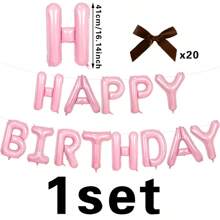 1pc Pink Foil Balloon For Birthday Party Decor