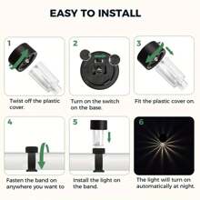 1 pièce/6 pièces Lumières solaires extérieures pour piscine, Lumières de clôture à LED, Lumières étanches, Interrupteur automatique crépuscule/aube, Pour clôture de piscine, jardin, porche, décoration d'allée