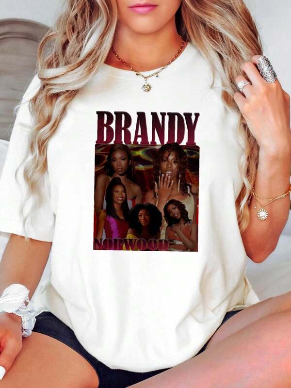 180g Pure Cotton Brandy Norwood T Shirt SweaT Sweater Cotton Clothing Print Round Neck Short Sleeve Top For Everyday Wear Streetwear Homme For Women Fashion Casual Versatile Soft Summer Graphic Stylish Comfortable Breathable Stretched Designer Clothes Slightly Unisex