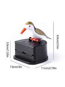 1件按压式牙签盒，鸟形牙签分配器，创意按压式牙签鸟分配器，牙签架 - 多色A - 查看 8