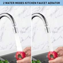 360 Degree Kitchen Sink Water Dragon Hair Frother, Compatible With Universal Models, Multifunctional Rotating Large Angle Kitchen Faucet Accessories, Faucet Replacement Parts, Stainless Steel Alloy
