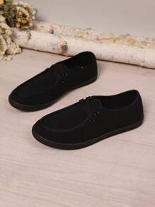 Damen bequeme lässige Segeltuch Slip-On Mokassins, leichte weiche Sohle flache Schuhe mit niedriger, rutschfeste runde Zehenkappe Segeltuch Komfort leichte Flache Schuhe, Damen Sneaker Größe 36-45