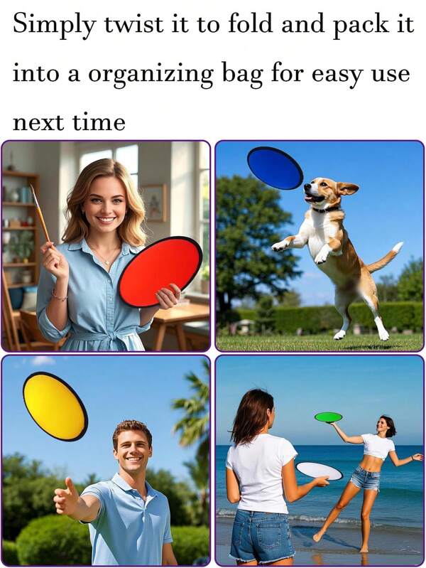 8 Foldable Fans With Storage And Organizing Bags, Perfect For Parties And Play, Perfect For Summer Outdoor Activities, Suitable For Outdoor Beach, Backyard, Lawn, Park Party Supplies (Not Powered)