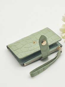 MINGYOU Mini carteira feminina multifuncional com estampa de crocodilo, porta-cartões para mulheres, carteira mini carteira, bolsa, carteira pequena, carteira fofa, carteira masculina, Carteira