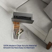 三层透明亚克力 C 型边桌，适合户外、走廊、客厅、卧室、浴室用作小吃桌