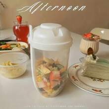 2pack,1000ml/33.8oz, Salad Cup, Salad Shaker, Plastic Healthy Salad Container (With Fork), Salad Dressing Rack, Picnic Lunch Breakfast Salad Cup, Kitchen Supplies, Kitchen Gadgets, Back To School Supplies 1000ml/33.8oz
