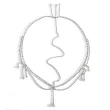 1pc Crystal Water Drop Shaped Headpiece, Bridal Wedding Party Decorative Hairpin - Silver - View 10