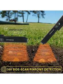 1pc Waterproof Metal Detector Wand, Professional Handheld Pin-Point Detector, Adult Treasure Hunting Probe, Convenient Detector, Metal Detector Probe, 360° Positioning Probe, With Waist Bag, Suitable For Adults (3 Modes) - Black - View 6