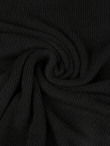 Spring/Summer New Casual V-Neck Solid Color Loose Fit Pullover Oversized Short Sleeve Sweater For Men And Women, Old Money Style - Black - View 6