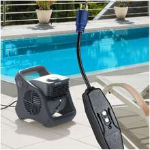 Lasko 15" Pivoting Misto Outdoor Misting Fan With GFCI Cord And 3 Speeds, Black, 7050, New - Black - View 9