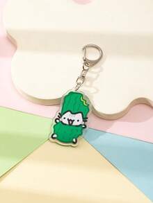 1 件亚克力卡通可爱罗勒线小猫主题钥匙扣吊坠背包装饰/包包配件/书包配件/钱包吊坠/朋友礼物汽车配件包饰哥特 Y2k