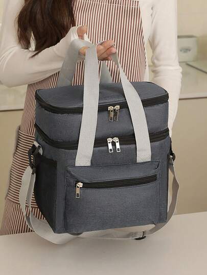 1pc Thickened New Double-Layer Lunch Box Bag Insulation Bag Multifunctional Lunch Bag Outdoor Picnic Preservation Crossbody Ice Pack, Back To School1pc Thickened New Double-Layer Lunch Box Bag Insulation Bag Multifunctional Lunch Bag Outdoor Picnic Preservation Crossbody Ice Pack1pc Thickened New Double-Layer Lunch Box Bag Insulation Bag Multifunctional Lunch Bag Outdoor Picnic Preservation Crossbody Ice Pack, Back To School