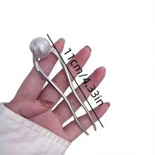 1 Stück Mode Perlen U-förmige Haarspange, minimalistischer luxuriöser Nischen Haarzubehör Haarknoten Haarspange Haarknoten Maker Haarknoten Stück Haarstyling Spangen