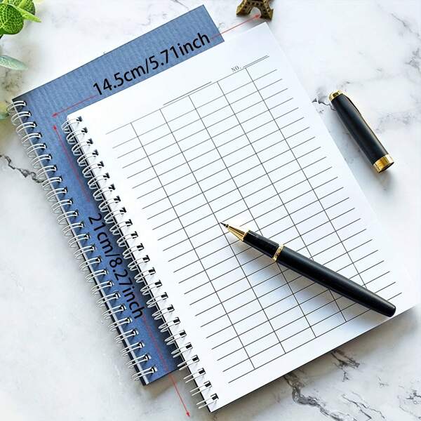 Cahier spirale A5, convient pour suivre le temps, gérer les stocks et organiser les documents des étudiants. Ce cahier à grille multifonctionnel est utilisé pour la gestion des données et des stocks, la comptabilité financière, les besoins des étudiants et du travail, les fournitures scolaires, la rentrée scolaire