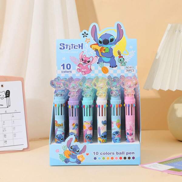 Bolígrafos de 10 colores, Bolígrafos de gel suave de 10 colores con puntada, Bolígrafos de varios colores tipo dibujos animados, Bolígrafos para planificadores, Marcadores, Bolígrafos de click, Artículos de papelería para estudiantes, Materiales de aprendizaje, Artículos de papelería de vuelta al colegio, Premios para estudiantes