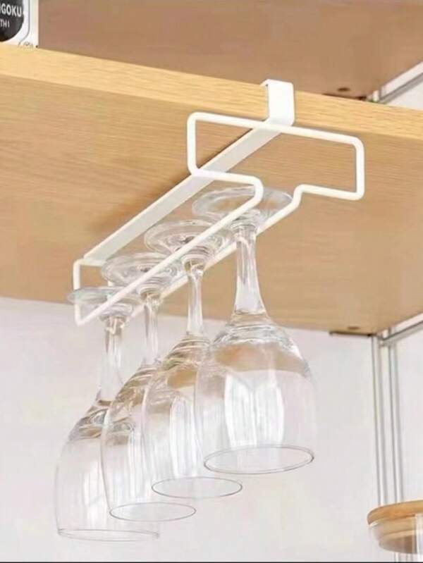 1pc Wine Glass Rack Stand Hanging Wine Glass Holder, Inverted Wine Glass Rack Shelf For Wine Cabinet