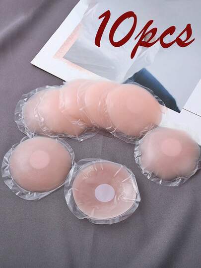 20pcs/10pcs/2pcsReusable Seamless Silicone Nipple Patches, Invisible, Self-Adhesive, Anti-Protrusion Female Breast Patches, Comfortable, Breathable, Easy-To-Clean Bra Accessories, Specially Designed For Women's Comfort And Confidence, Underwear And Underwear Accessories