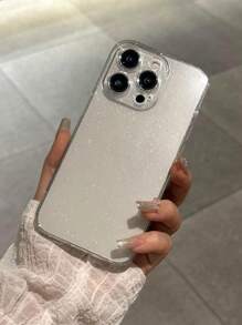 Sequins 1.5mm Thick Glitter Apple Phone Case, Transparent Soft Cover For IPhone 16 Pro Max/16/16 Pro/16 Plus/15/15 Pro Max/15 Plus 15 Pro/14 Pro Max/14 Pro/14/13 Pro Max/13/13 Pro/13 Pro Max/12/12 Pro Max/12 Pro/11/11 Pro Max/11 Pro