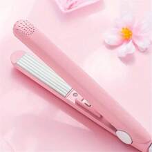 1 pieza Mini Plancha plana enchufable, con múltiples estilos y opciones de color para cabello liso, flequillo, 2 en 1 para rizar y alisar, herramienta de peinado para el uso en dormitorio y hogar