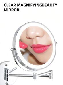 [LED Makeup Mirror] 10 X Illuminated Magnifying Wall Mirror LED Makeup Mirror With 3 Colour Modes, 1X/10X Magnification USB Charging, Touch Screen, 360° Swivel And Extendable For Bathrooms,Extendable Up To 13 Inches Bathroom Decor Fall Decor Makeup Organizer Bathroom Accessories Back To School