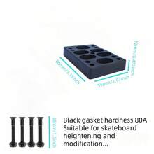 10pcs/Pack Skateboard Riser Pads For Skateboard Modification And Height Increase, Suitable For Land Surfing Skateboards, Longboards, Skateboard Riser Pads DIY Accessories - Multicolor - View 4