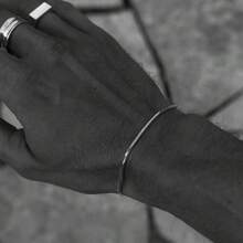 1pc Fashionable Stainless Steel Men's Bracelet, Minimalist Hip-Hop Style, Suitable For Parties And Stylish Jewelry Gifts