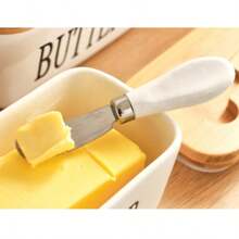 1pc 350ml Ceramic Butter Jar With Lid And Butter Knife, 4 Colors Available - Perfect For Home Cheese Jar, Butter Box, Butter Knife, Cheese Knife, Scraper - Butter Container, Sealed Butter Box, Butter Dish