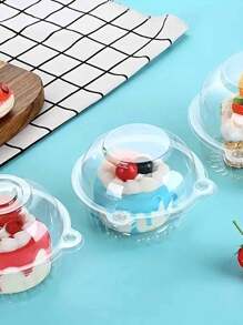 10 piezas/20 piezas/30 piezas Cajas para tartas con forma de cabeza de oso, duraderas y fáciles de almacenar para guardar caramelos, sándwiches y frutas; ideal para el hogar, restaurante, picnic y fiesta