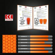 WOSAWE Pantalon de cyclisme sport WOSAWE pour hommes avec armure souple, certifié CE, absorption des chocs, rembourrage, très extensible, respirant et confortable