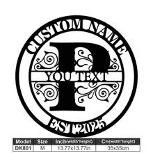 1 Fine Metal Art Logo - Personalized Last Name Logo, Name Design, Home Decoration With Custom Initials Thumbnail, Classic Style, Durable Wall-Mounted Wall Art Decoration For Theme Parties, Perfect Heartfelt Gifts For Friends And Family, Customizable Wedding Gifts.,Multi-Functional,Durable,Ornamental,Reusable,Exquisite,Stylish,High-Quality,Colorful,Modern,Custom,Personalized,Unique,Home Decor,Home Decor