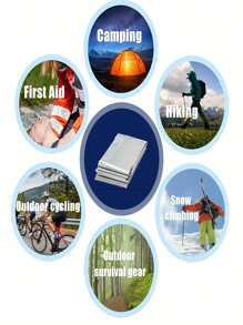 1pc Emergency Thermal Blanket - Multi-Functional Outdoor Survival Tool