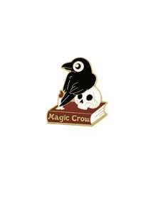 1pc Metal Bird Brooch, Cute Raven Zinc Alloy Enamel Pin, Fashionable Lapel Pin, Button Pin School