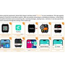New Hot 1.83" Full Screen Smart Watch, Unisex, Comfortable Silicone Strap, Dial/Answer Calls, Calorie Counter, Multi-Sport Modes, Notification Alerts, Suitable For Android & IOS, Perfect Gift For Festivals And Celebrations