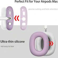 Funda protectora de silicona para Max (opciones de varios colores), diseño resistente al sudor Cobertor de auriculares - Morado - Ver 9