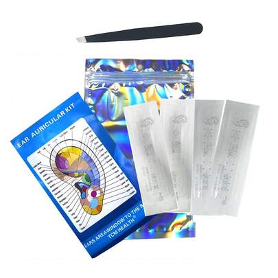 Upgraded Strong Viscose Can Be Used Repeatedly 80pcs Golden Silver Ear Seeds, Ear Care Set, Ear Ornaments (With Tweezers)