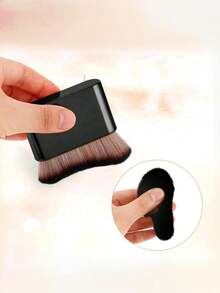 1支玫瑰金腮红/修容双头刷，歌舞伎粉底刷，腮红刷，眼影刷，修容刷，面部及颈部刷，双密度化妆刷，粉底刷，遮瑕刷，腮红刷，轮廓刷，修容刷，散粉刷，粉底刷，腮红刷 - 金色 - 查看 3