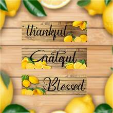 3 Pcs Lemon Art Wall Decor, Inspirational Quote Hanging Decorations, Fresh Lemon Pattern, Suitable For Bedroom, Living Room, Bathroom, Home Decor, Best Housewarming Gift