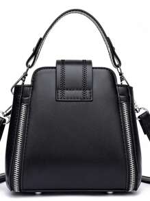 New Retro Classic Mini Locking Handbag Anti-Theft Crossbody Bag Casual One Shoulder Purse For Women, Minimalist Design