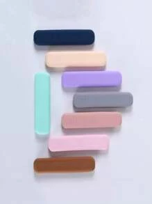 1 pieza Estuche protector de silicona para brochas de maquillaje, bolso de viaje portátil a prueba de polvo para almacenar brochas de maquillaje/lápices/lápiz labial/rímel y otras herramientas cosméticas, bolsa de aseo, bolsa de viaje, almacenamiento de maquillaje, bolsa de playa, vacaciones, artículos esenciales, útiles escolares, artículos esenciales de viaje, para mujer, para dormitorio universitario, para baño