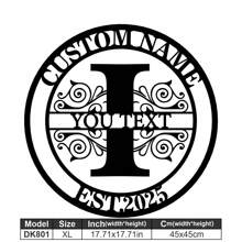 1 Fine Metal Art Logo - Personalized Last Name Logo, Name Design, Home Decoration With Custom Initials Thumbnail, Classic Style, Durable Wall-Mounted Wall Art Decoration For Theme Parties, Perfect Heartfelt Gifts For Friends And Family, Customizable Wedding Gifts.,Multi-Functional,Durable,Ornamental,Reusable,Exquisite,Stylish,High-Quality,Colorful,Modern,Custom,Personalized,Unique,Home Decor,Home Decor