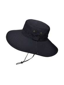 1pc Men's Oversized Brim Sun Hat, Outdoor Fishing Cap, UV Protection, Suitable For Spring & Summer - Multicolor - View 9