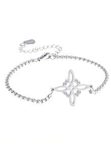 1 Stück Edelstahl Hexenknoten Armband, keltischer Knoten Dekor lässiges Armband, Modeschmuck Geschenk für Männer und Frauen