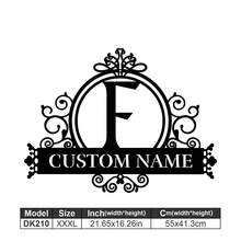 1 Logotipo de arte en metal fino - Logotipo personalizado con apellido, diseño de nombre, decoración del hogar con iniciales personalizadas en miniatura, estilo clásico, decoración de pared duradera montada en la pared para fiestas temáticas, regalos entrañables perfectos para amigos y familiares, regalos de boda personalizables, multifuncional, duradero, ornamental, reutilizable, exquisito, elegante, de alta calidad, colorido, moderno, personalizado, único, decoración del hogar, colgantes de pared personalizados - Multicolor - Ver 44