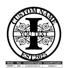 1 Fine Metal Art Logo - Personalized Last Name Logo, Name Design, Home Decoration With Custom Initials Thumbnail, Classic Style, Durable Wall-Mounted Wall Art Decoration For Theme Parties, Perfect Heartfelt Gifts For Friends And Family, Customizable Wedding Gifts.,Multi-Functional,Durable,Ornamental,Reusable,Exquisite,Stylish,High-Quality,Colorful,Modern,Custom,Personalized,Unique,Home Decor,Home Decor