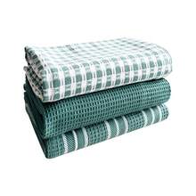 3pcs Home & Kitchen Set: Nordic Style Cotton Fabric Tea Towels, 100% Cotton Kitchen Towels - Multicolor - View 5