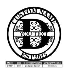 1 Fine Metal Art Logo - Personalized Last Name Logo, Name Design, Home Decoration With Custom Initials Thumbnail, Classic Style, Durable Wall-Mounted Wall Art Decoration For Theme Parties, Perfect Heartfelt Gifts For Friends And Family, Customizable Wedding Gifts.,Multi-Functional,Durable,Ornamental,Reusable,Exquisite,Stylish,High-Quality,Colorful,Modern,Custom,Personalized,Unique,Home Decor,Home Decor